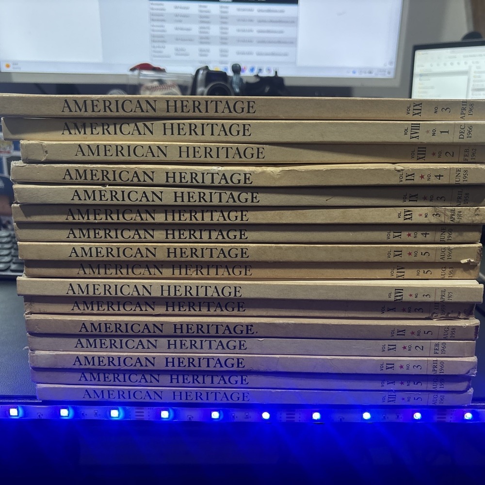 Lot of 17 Vintage American Heritage Hardcover Books Magazines 1958-1975 Disney